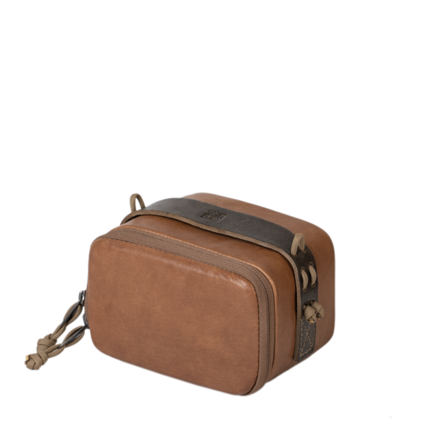 Full Leather Portable Camera Pouch L